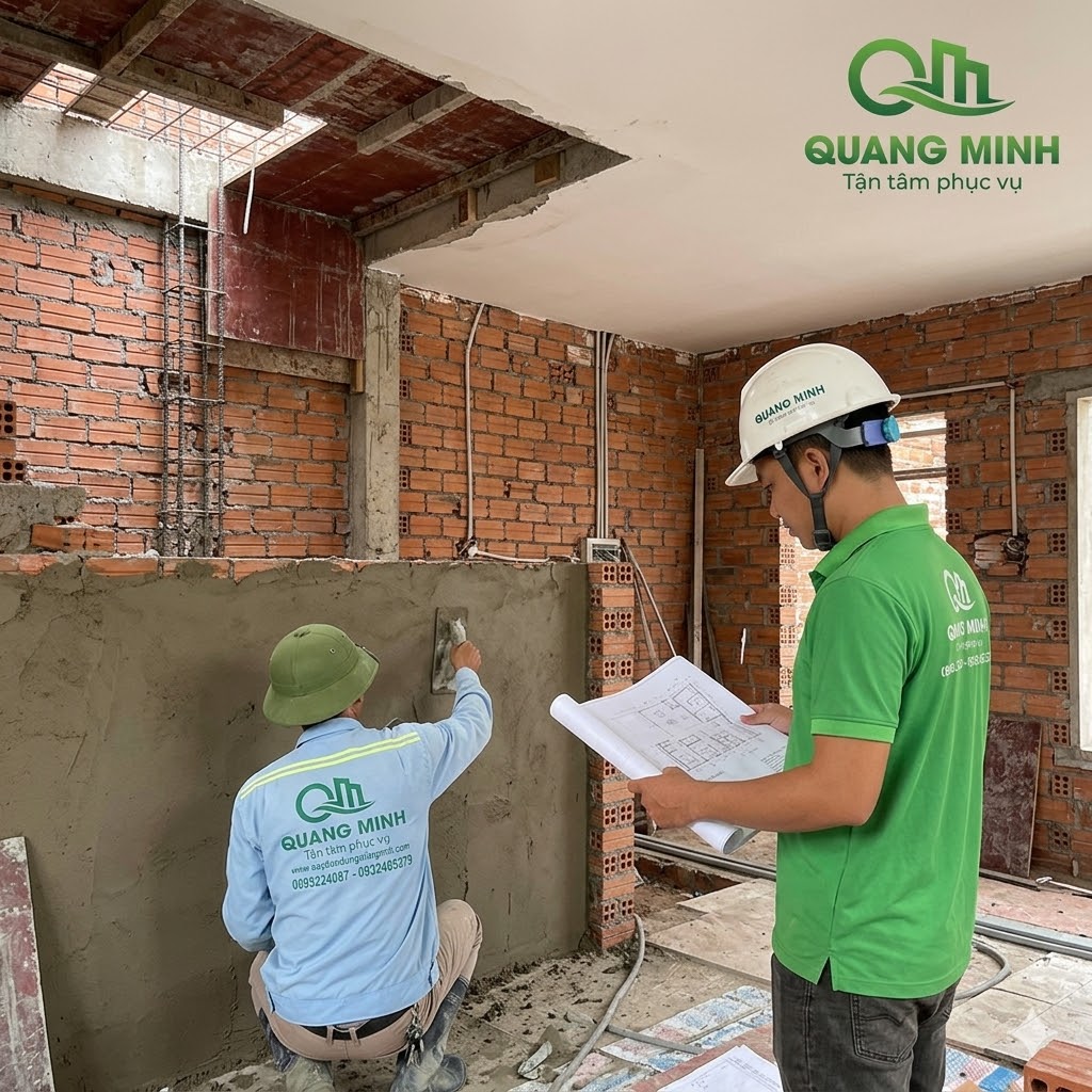 XD Quang Minh luôn đảm bảo kỹ thuật khi xây nhà
