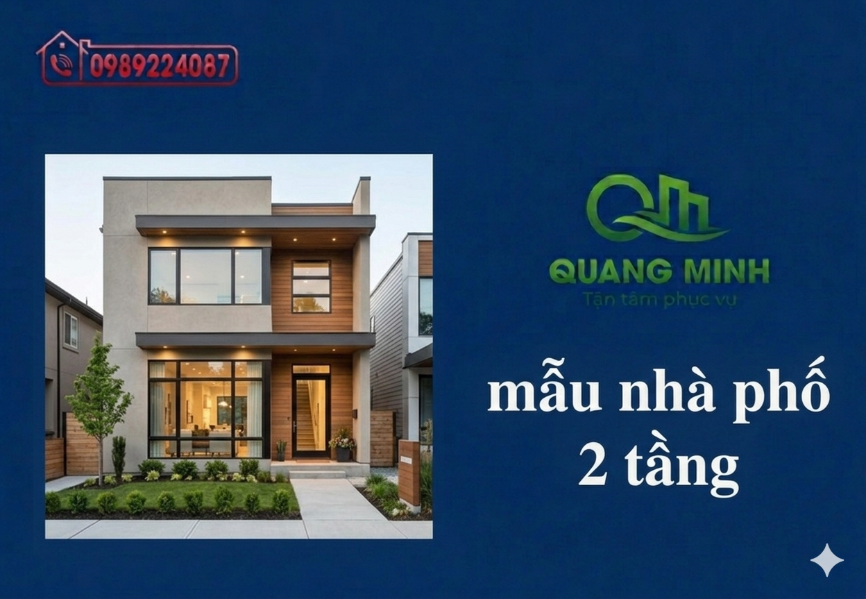 Mẫu Nhà Phố 2 Tầng Đẹp và Hiện Đại Nhất Năm 2026 