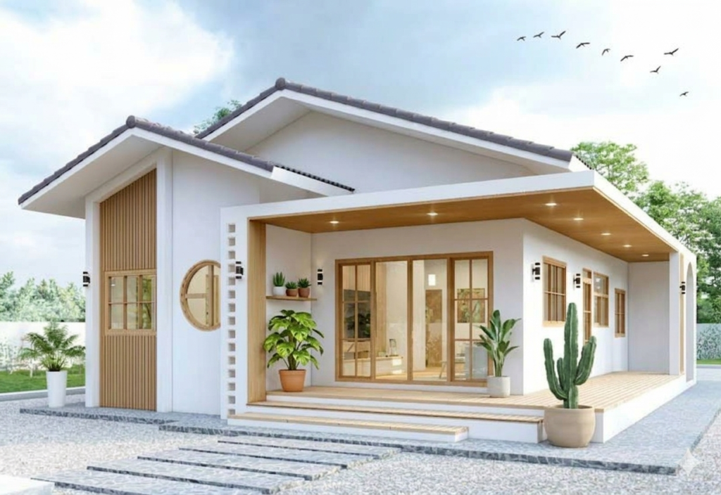 Thiết kế nhà cấp 4 đơn giản và đẹp mắt