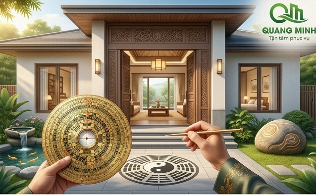 Hướng cửa chính là yếu tố quan trọng trong phong thủy