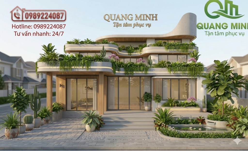 Mẫu nhà 1 tầng kết hợp không gian xanh bắt mắt