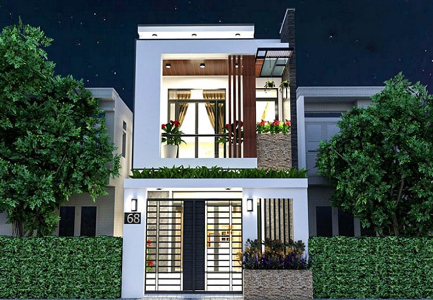 Mẫu nhà ống tân cổ điển 3 tầng mái vòm 