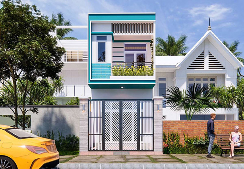 Mẫu nhà ống tân cổ điển 3 tầng mái thái 