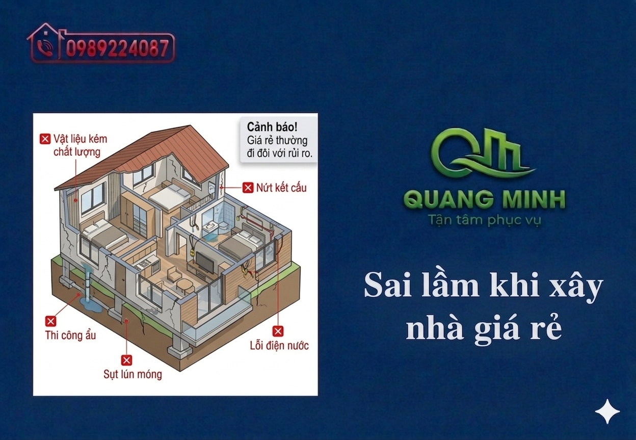 7 Sai Lầm Khi Chọn Gói Xây Nhà Giá Rẻ – Cảnh Báo Quan Trọng Trước Khi Quyết Định 