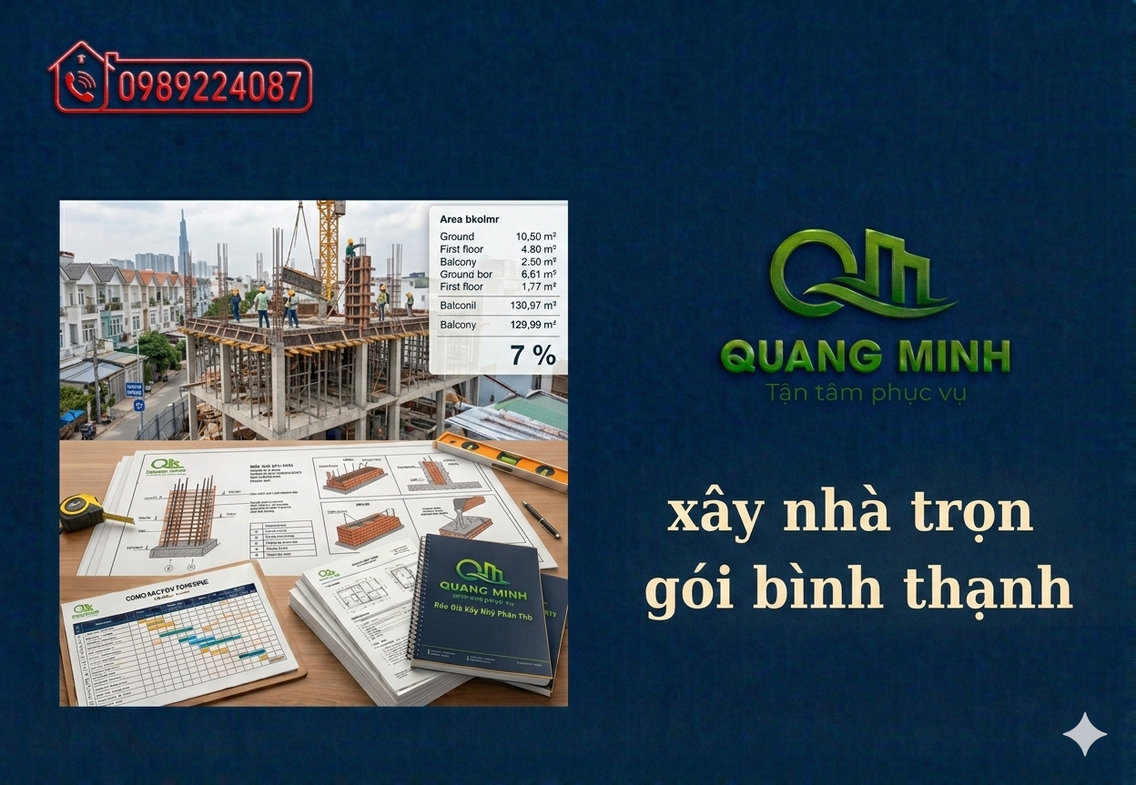 Dịch Vụ Xây Nhà Trọn Gói Bình Thạnh – Cam Kết Không Phát Sinh 
