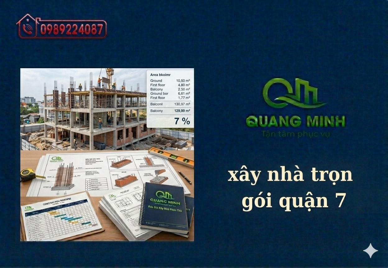 Dịch Vụ Xây Nhà Trọn Gói Quận 7 – Báo Giá & Quy Trình Thi Công 2026 