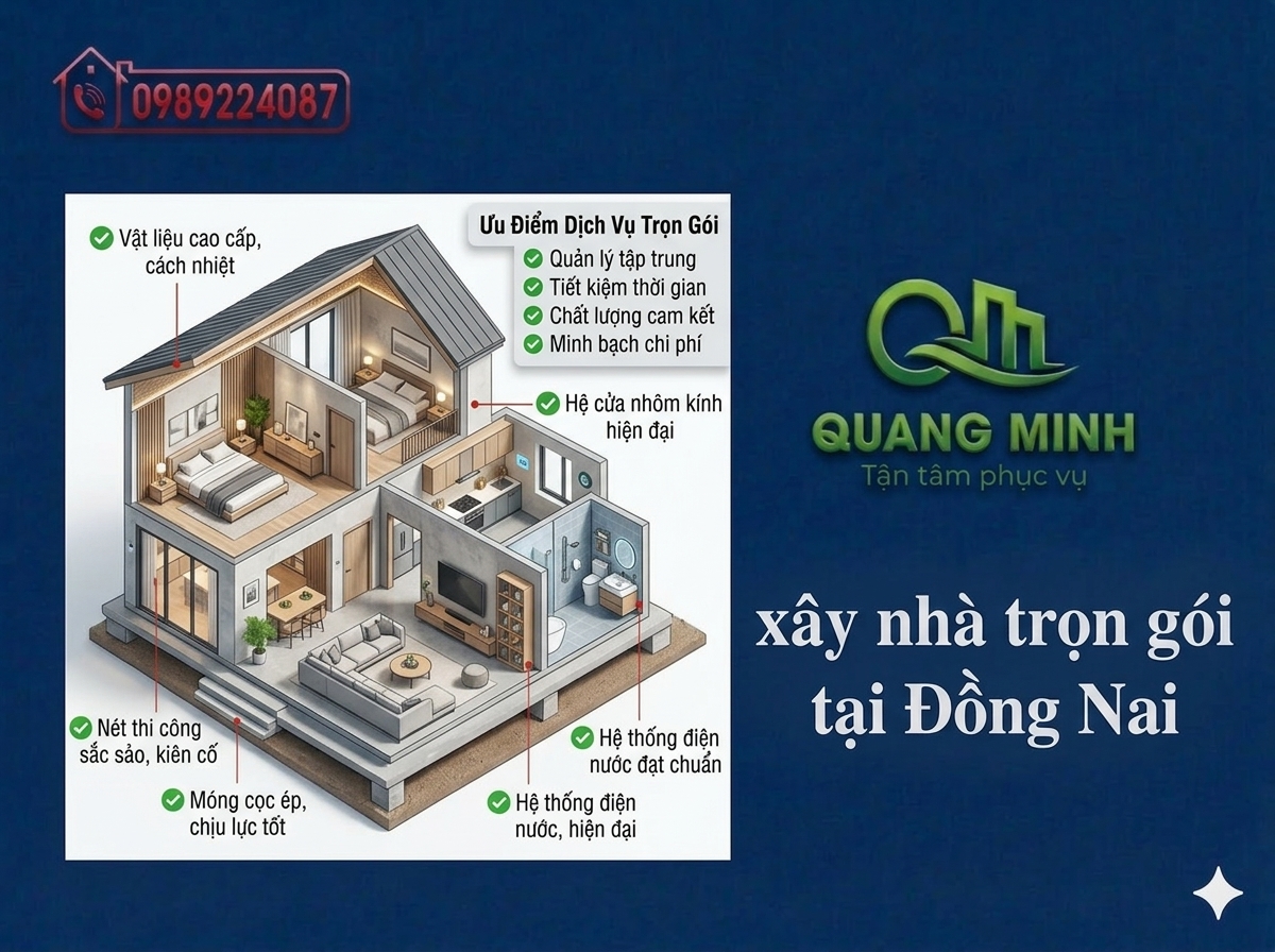 Xây Nhà Trọn Gói Đồng Nai – Giải Pháp Tiết Kiệm Chi Phí, An Tâm Từ Thiết Kế Đến Bàn Giao 
