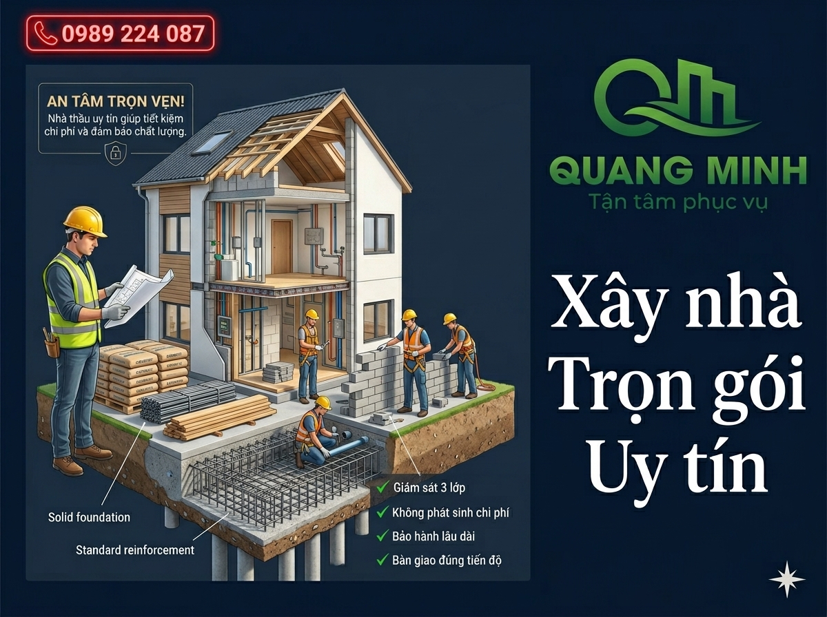 Xây Nhà Trọn Gói Uy Tín: Cẩm Nang Từ A-Z Giúp Gia Chủ Tiết Kiệm Chi Phí, An Tâm Tuyệt Đối 
